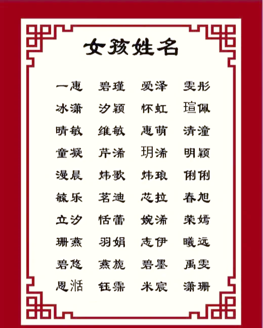 罕见好听古风女名