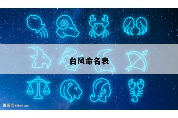 台风命名表